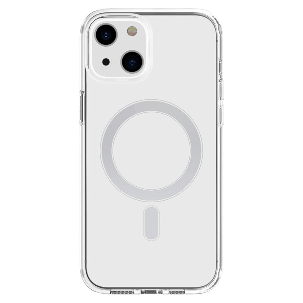 For iPhone 14 Magnetic Case Compatible with MagSafe PC + TPU Clear Phone Cover