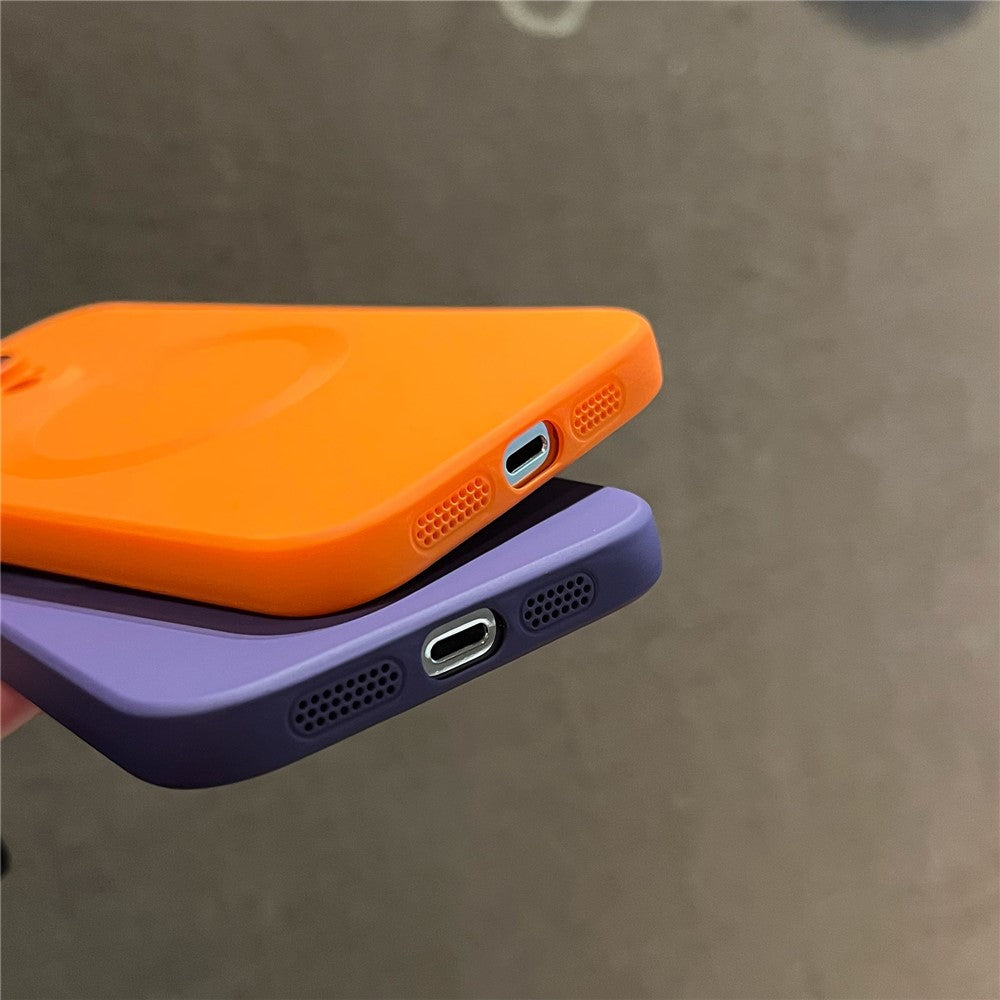 For iPhone 15 Pro Max Case Compatible with MagSafe Liquid Silicone Phone Cover with Tempered Glass Lens Protector