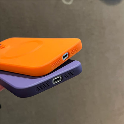 For iPhone 15 Pro Case Compatible with MagSafe Liquid Silicone Phone Cover with Tempered Glass Lens Protector