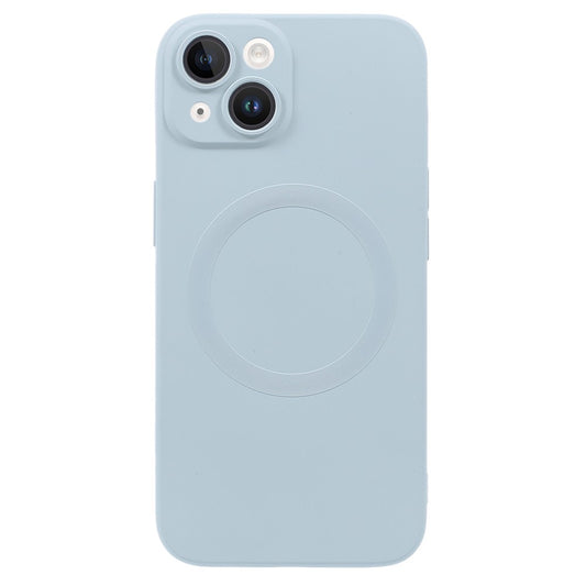 For iPhone 15 Case Compatible with MagSafe Liquid Silicone Phone Cover with Tempered Glass Lens Protector