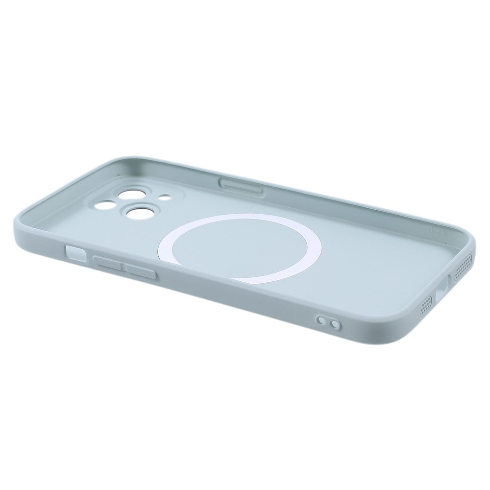 For iPhone 15 Case Compatible with MagSafe Liquid Silicone Phone Cover with Tempered Glass Lens Protector