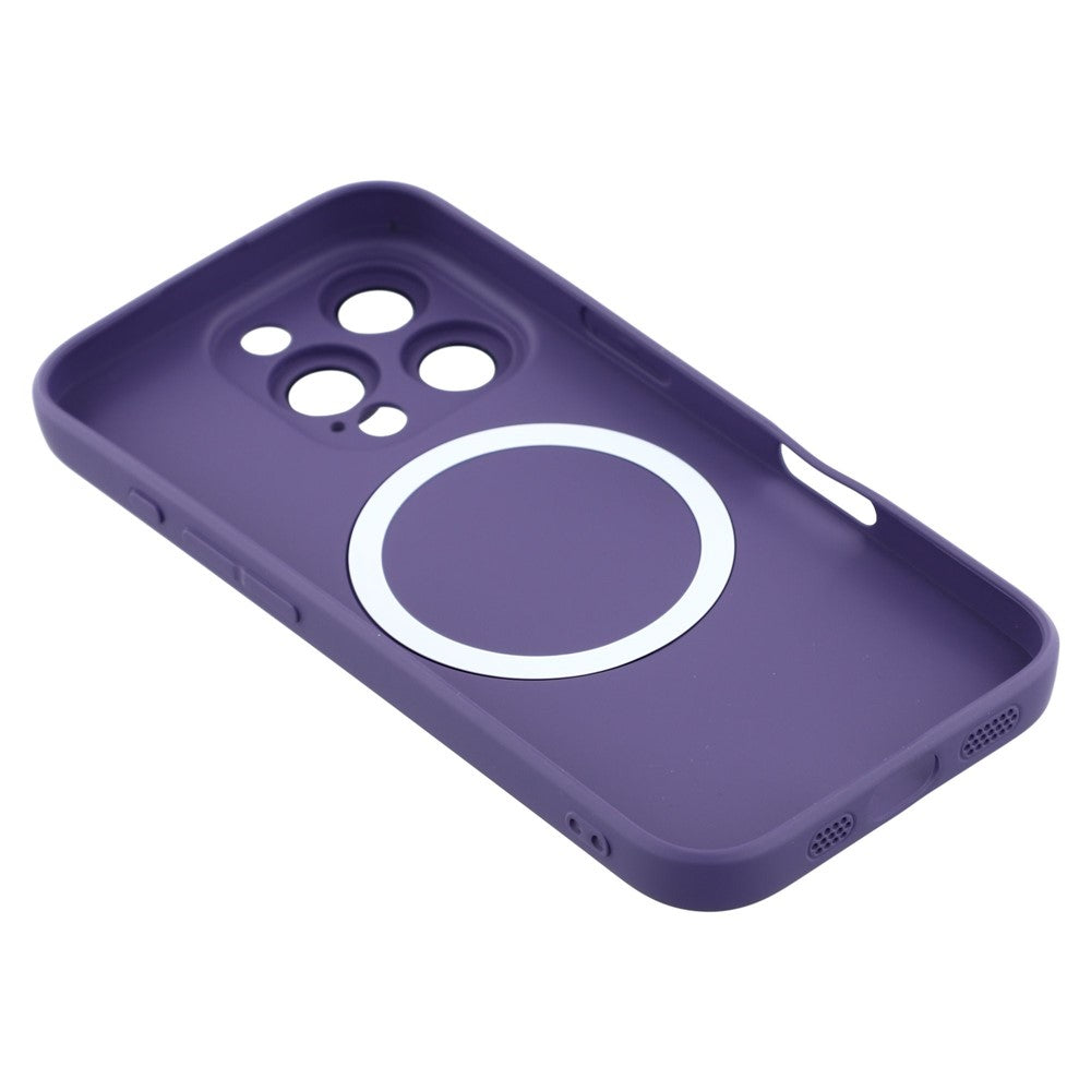 For iPhone 16 Pro Max Case Compatible with MagSafe Liquid Silicone Phone Cover with Tempered Glass Lens Protector