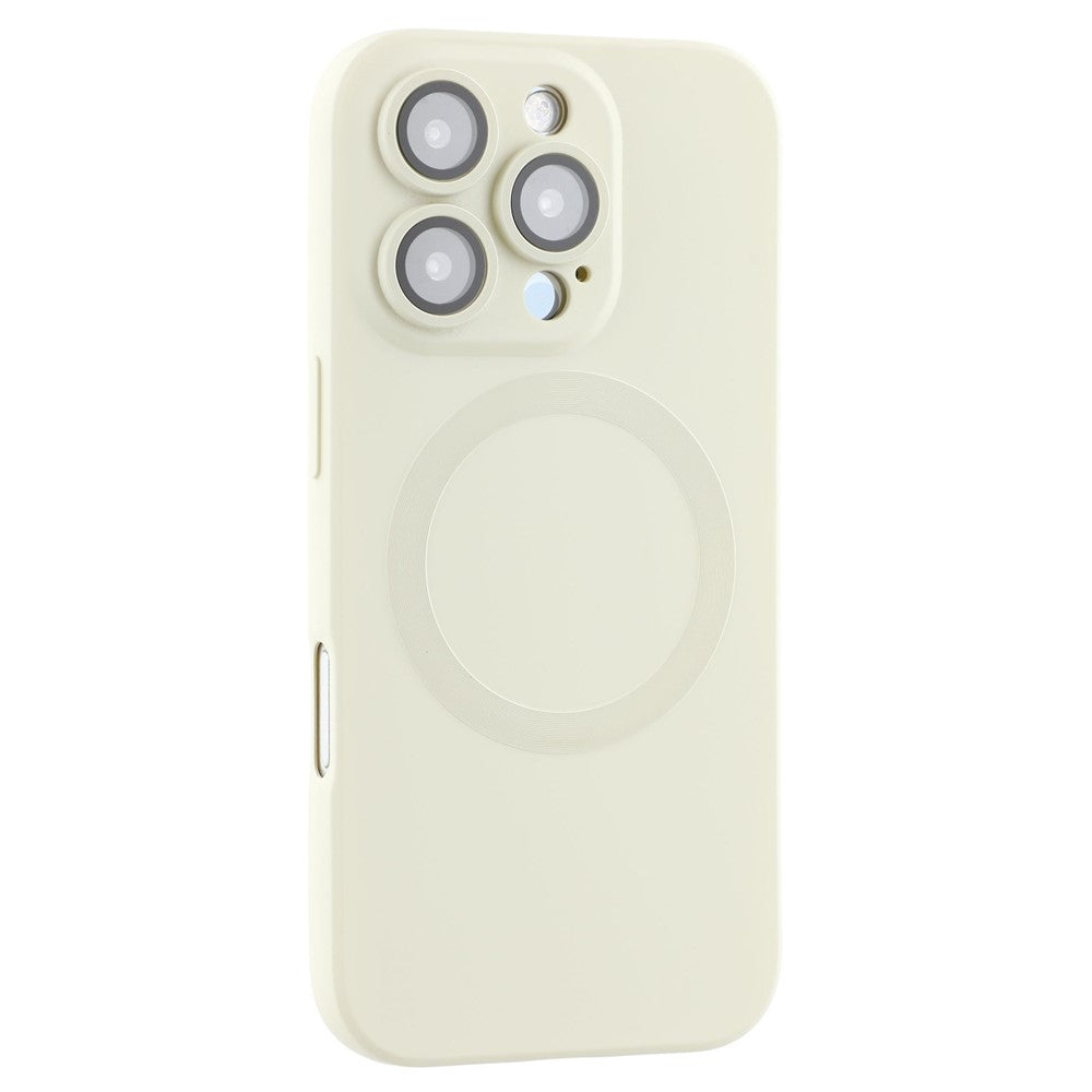 For iPhone 16 Pro Max Case Compatible with MagSafe Liquid Silicone Phone Cover with Tempered Glass Lens Protector