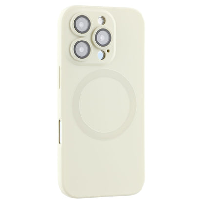 For iPhone 16 Pro Max Case Compatible with MagSafe Liquid Silicone Phone Cover with Tempered Glass Lens Protector