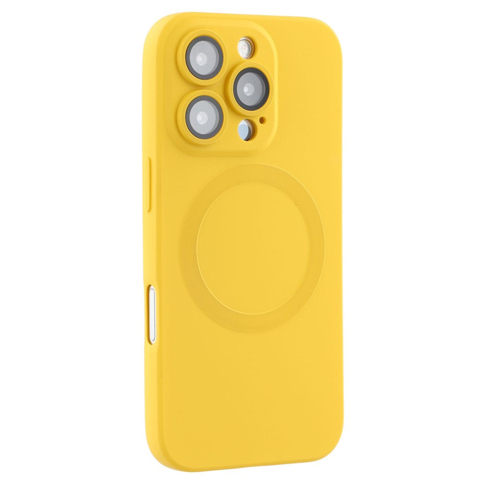 For iPhone 16 Pro Max Case Compatible with MagSafe Liquid Silicone Phone Cover with Tempered Glass Lens Protector
