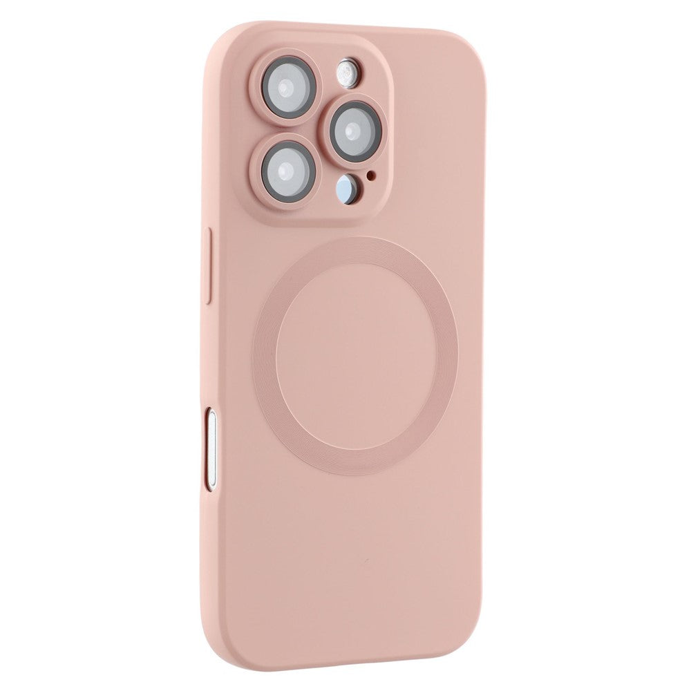 For iPhone 16 Pro Max Case Compatible with MagSafe Liquid Silicone Phone Cover with Tempered Glass Lens Protector
