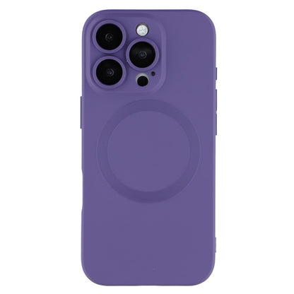 For iPhone 16 Pro Case Compatible with MagSafe Liquid Silicone Phone Cover with Tempered Glass Lens Protector