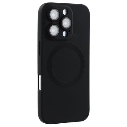 For iPhone 16 Pro Case Compatible with MagSafe Liquid Silicone Phone Cover with Tempered Glass Lens Protector