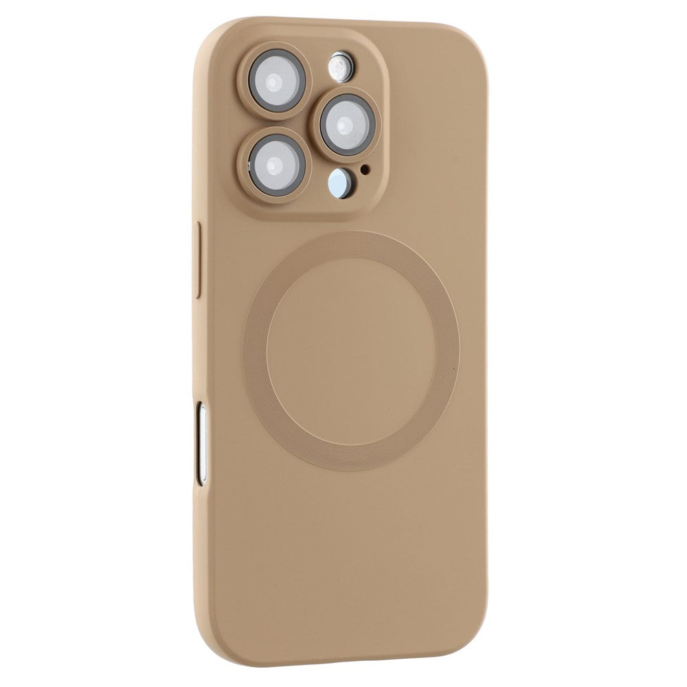 For iPhone 16 Pro Case Compatible with MagSafe Liquid Silicone Phone Cover with Tempered Glass Lens Protector
