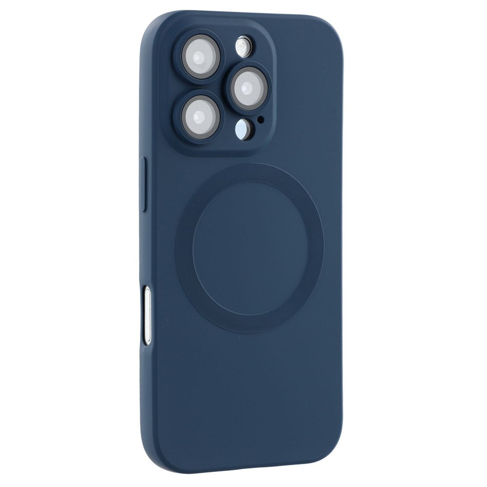 For iPhone 16 Pro Case Compatible with MagSafe Liquid Silicone Phone Cover with Tempered Glass Lens Protector
