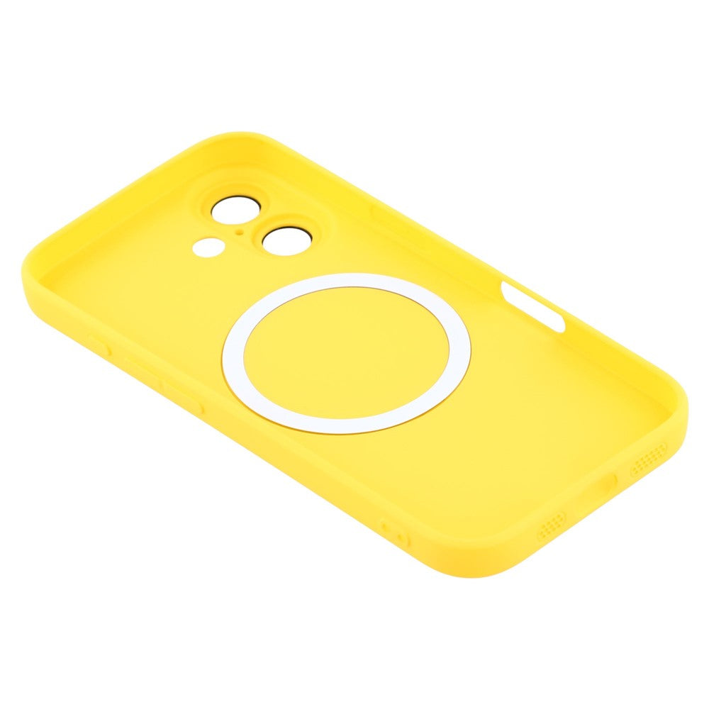 For iPhone 16 Case Compatible with MagSafe Liquid Silicone Phone Cover with Tempered Glass Lens Protector