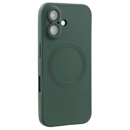 For iPhone 16 Case Compatible with MagSafe Liquid Silicone Phone Cover with Tempered Glass Lens Protector
