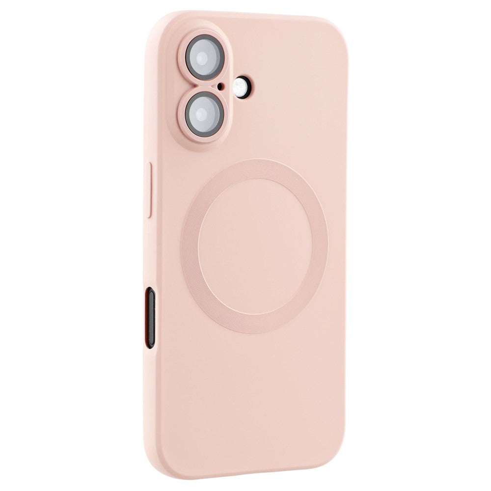 For iPhone 16 Case Compatible with MagSafe Liquid Silicone Phone Cover with Tempered Glass Lens Protector