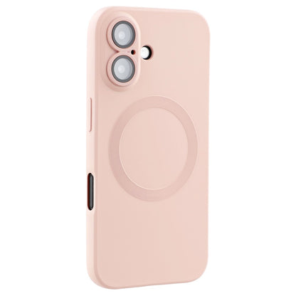 For iPhone 16 Case Compatible with MagSafe Liquid Silicone Phone Cover with Tempered Glass Lens Protector
