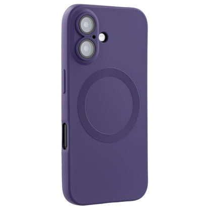 For iPhone 16 Case Compatible with MagSafe Liquid Silicone Phone Cover with Tempered Glass Lens Protector