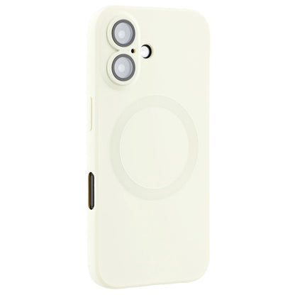 For iPhone 16 Case Compatible with MagSafe Liquid Silicone Phone Cover with Tempered Glass Lens Protector