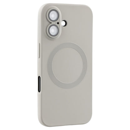 For iPhone 16 Case Compatible with MagSafe Liquid Silicone Phone Cover with Tempered Glass Lens Protector