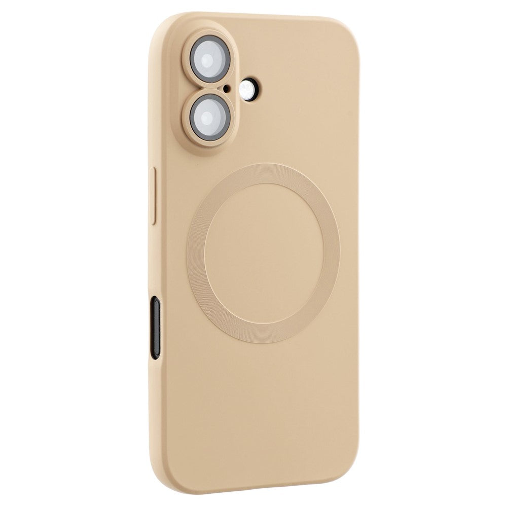 For iPhone 16 Case Compatible with MagSafe Liquid Silicone Phone Cover with Tempered Glass Lens Protector