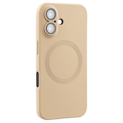 For iPhone 16 Case Compatible with MagSafe Liquid Silicone Phone Cover with Tempered Glass Lens Protector