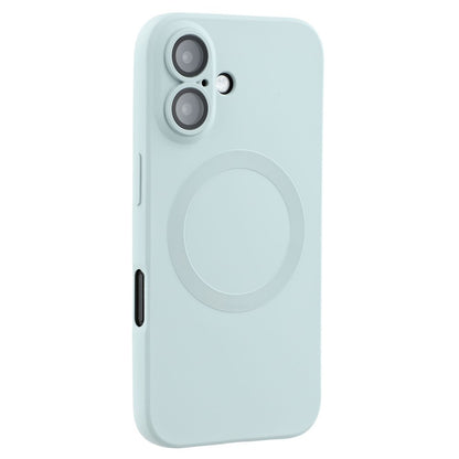 For iPhone 16 Case Compatible with MagSafe Liquid Silicone Phone Cover with Tempered Glass Lens Protector