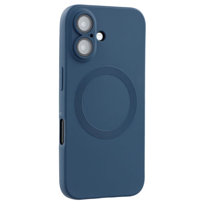 For iPhone 16 Case Compatible with MagSafe Liquid Silicone Phone Cover with Tempered Glass Lens Protector