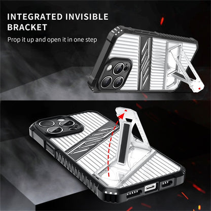 For iPhone 14 Pro Case Folding Kickstand PC + TPU Anti Drop Phone Cover