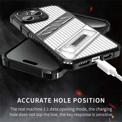 For iPhone 14 Pro Case Folding Kickstand PC + TPU Anti Drop Phone Cover