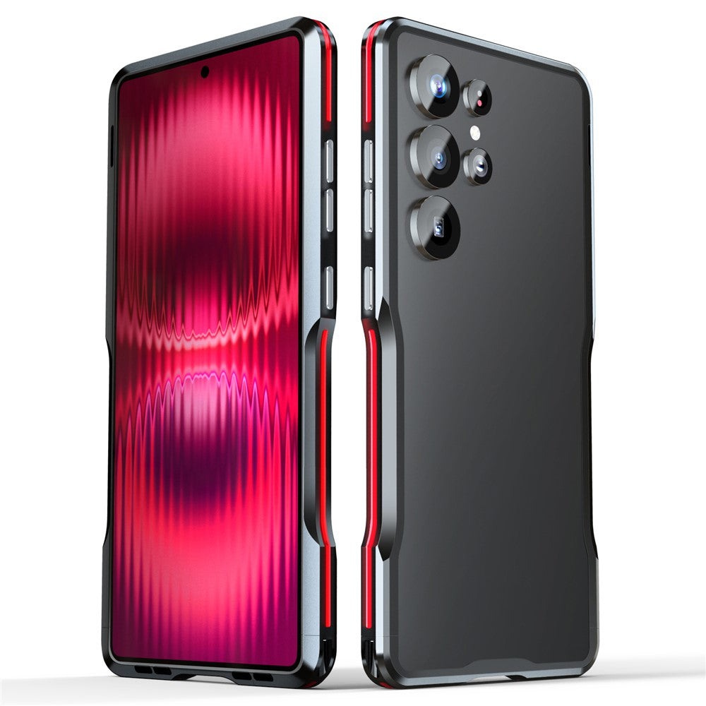 LUPHIE For Samsung Galaxy S25 Ultra Case Metal Bumper Frame Shockproof Phone Cover