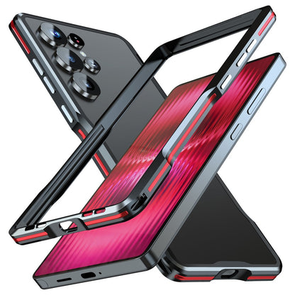 LUPHIE For Samsung Galaxy S25 Ultra Case Metal Bumper Frame Shockproof Phone Cover