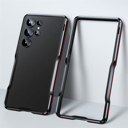 LUPHIE For Samsung Galaxy S25 Ultra Case Metal Bumper Frame Shockproof Phone Cover