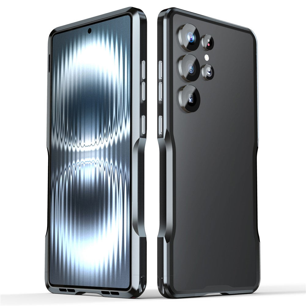 LUPHIE For Samsung Galaxy S25 Ultra Case Metal Bumper Frame Shockproof Phone Cover