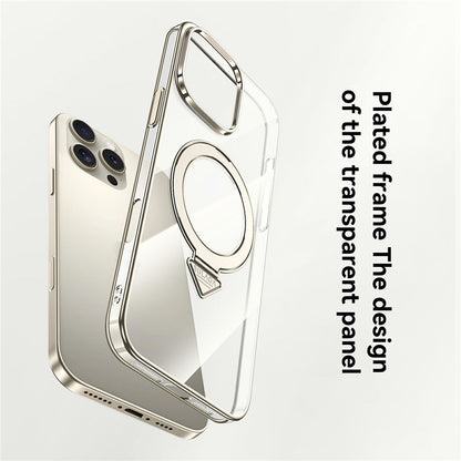 SULADA For iPhone 15 Pro Max Case Compatible with MagSafe Kickstand Clear PC Phone Cover