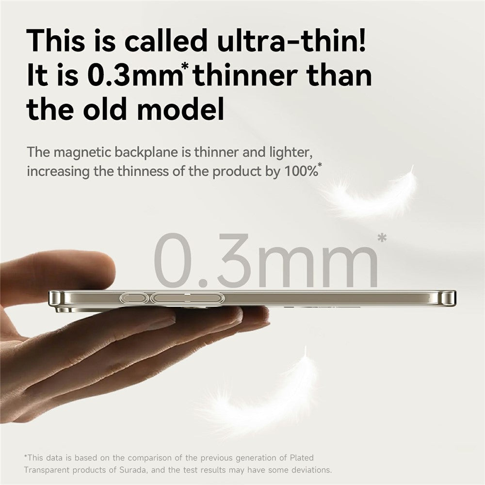 SULADA For iPhone 15 Pro Max Case Compatible with MagSafe Kickstand Clear PC Phone Cover