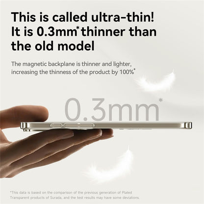 SULADA For iPhone 15 Pro Max Case Compatible with MagSafe Kickstand Clear PC Phone Cover