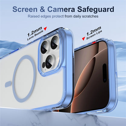 For iPhone 16 Pro Max Case with Camera Touch Control Button PC + TPU Phone Cover Compatible with MagSafe
