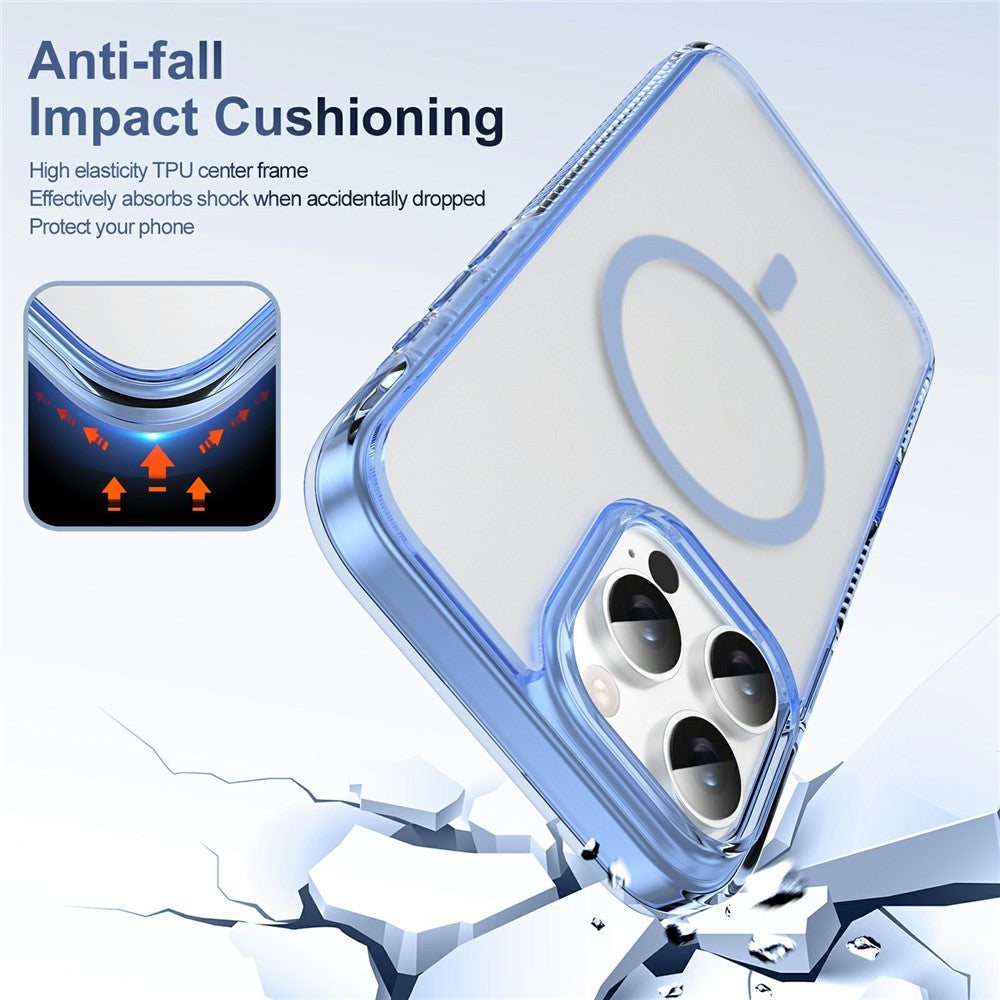 For iPhone 16 Pro Max Case with Camera Touch Control Button PC + TPU Phone Cover Compatible with MagSafe