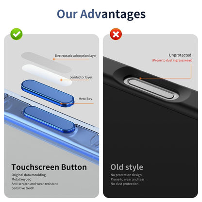 For iPhone 16 Pro Max Case with Camera Touch Control Button PC + TPU Phone Cover Compatible with MagSafe