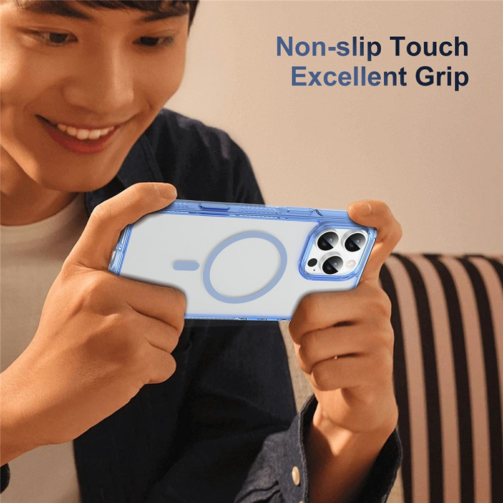 For iPhone 16 Pro Max Case with Camera Touch Control Button PC + TPU Phone Cover Compatible with MagSafe