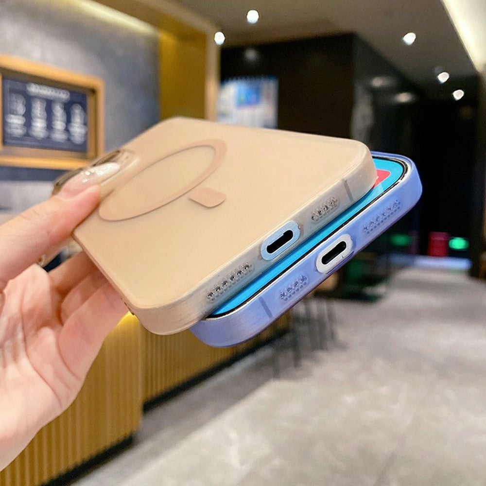 For iPhone 14 Pro Magnetic Case Compatible with MagSafe Frosted PC Phone Cover with Camera Lens Protector