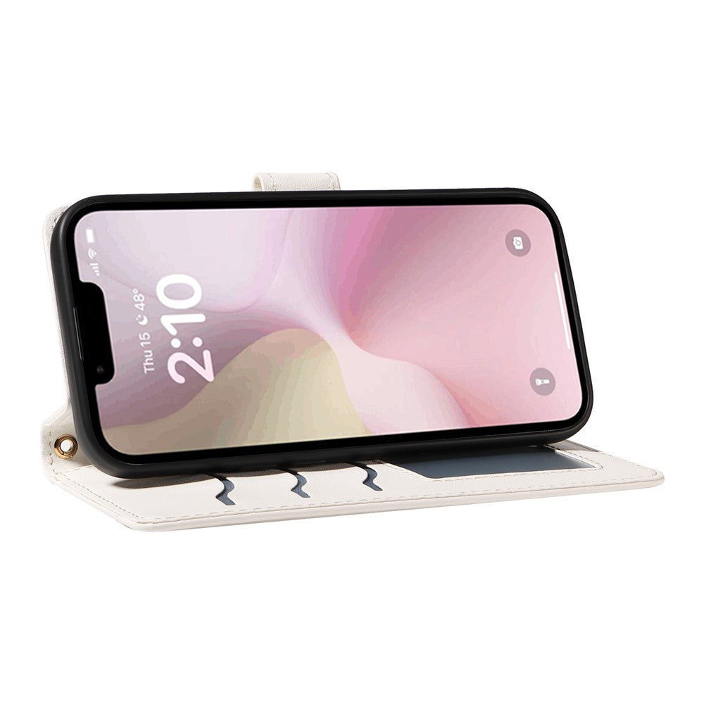 For iPhone 17e / 16e Wallet Case Rhombus Leather Phone Cover