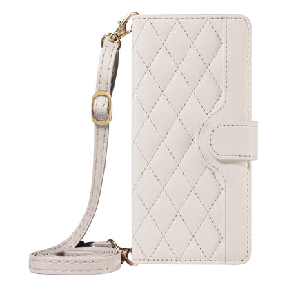 For iPhone 17e / 16e Wallet Case Rhombus Leather Phone Cover