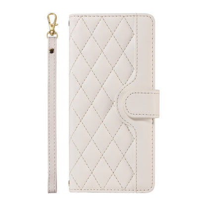 For iPhone 17e / 16e Wallet Case Rhombus Leather Phone Cover