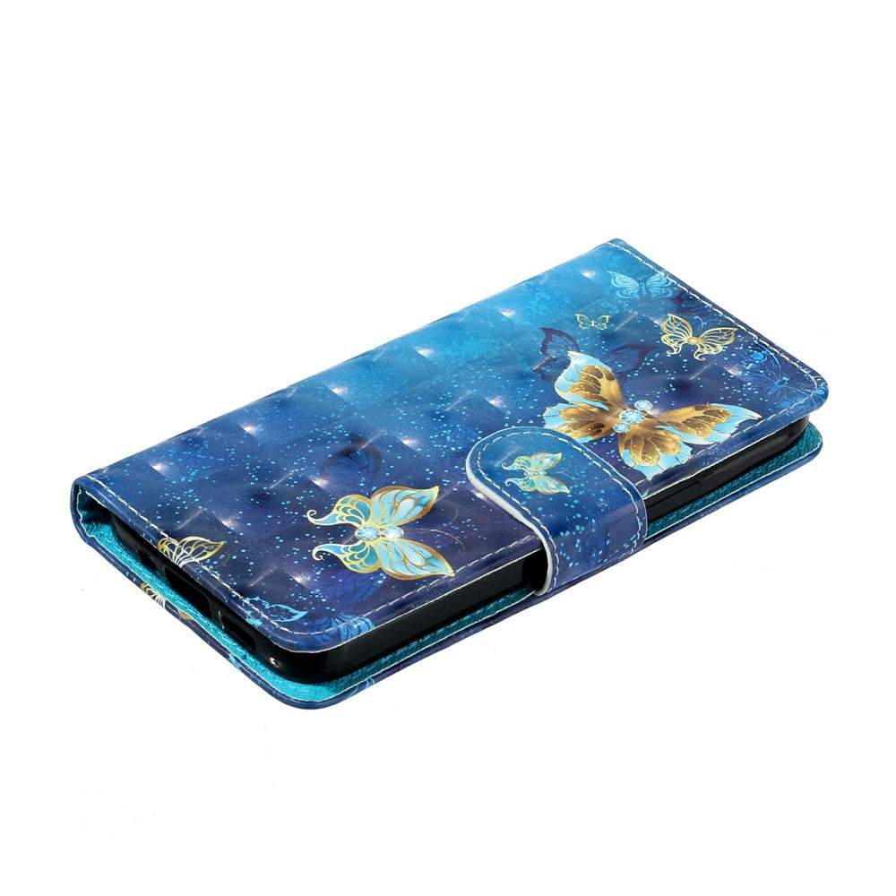 For iPhone 17e / 16e Case 3D Pattern Printed Phone Leather Phone Cover