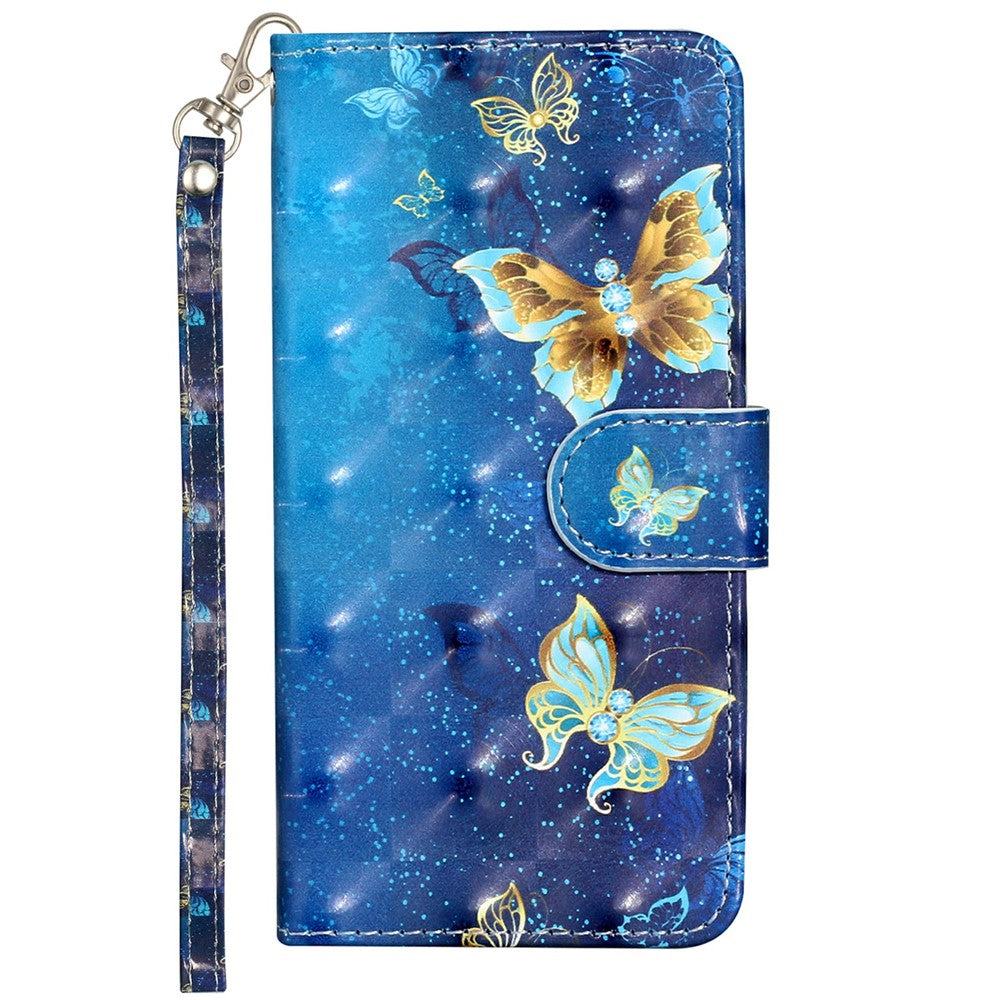 For iPhone 17e / 16e Case 3D Pattern Printed Phone Leather Phone Cover