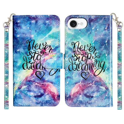 For iPhone 17e / 16e Case 3D Pattern Printed Phone Leather Phone Cover