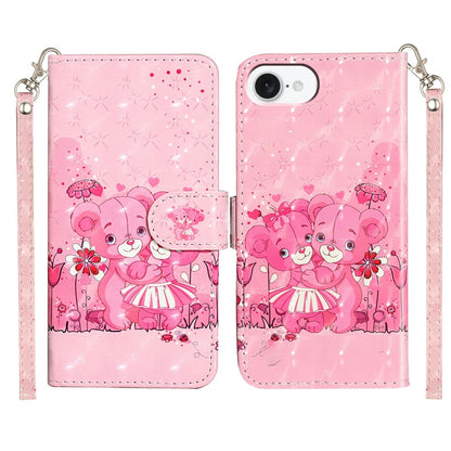 For iPhone 17e / 16e Case 3D Pattern Printed Phone Leather Phone Cover