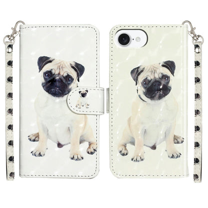 For iPhone 17e / 16e Case 3D Pattern Printed Phone Leather Phone Cover