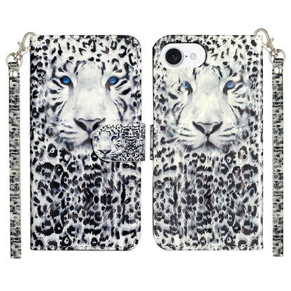 For iPhone 17e / 16e Case 3D Pattern Printed Phone Leather Phone Cover