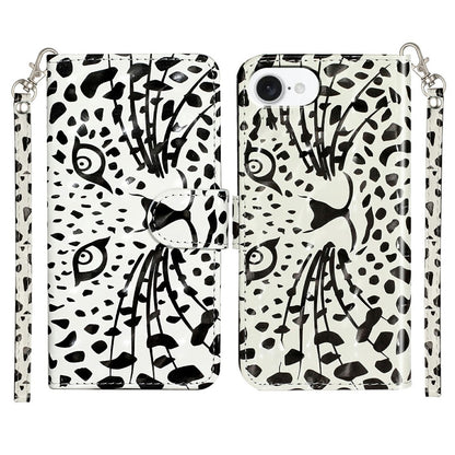 For iPhone 17e / 16e Case 3D Pattern Printed Phone Leather Phone Cover