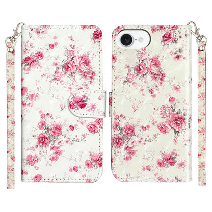 For iPhone 17e / 16e Case 3D Pattern Printed Phone Leather Phone Cover